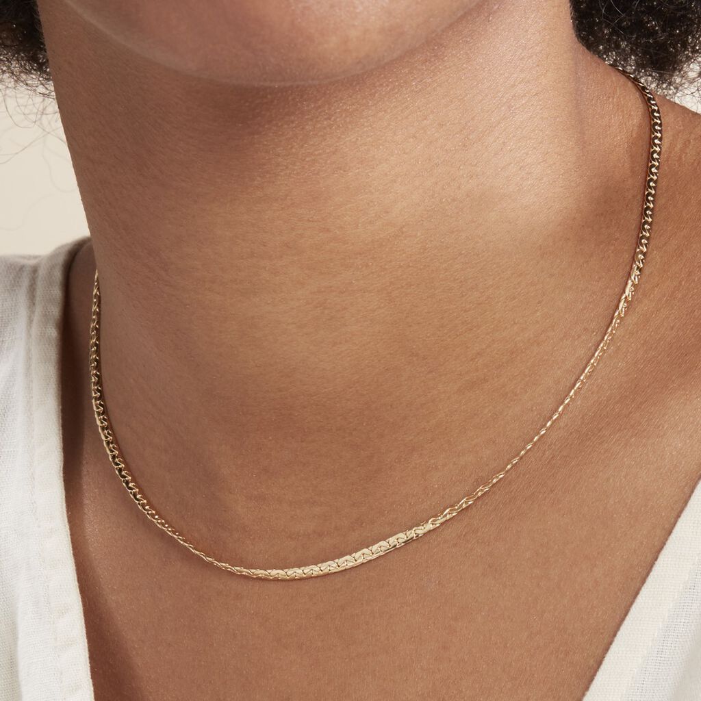 Collier Ivy Maille Haricot Or Jaune