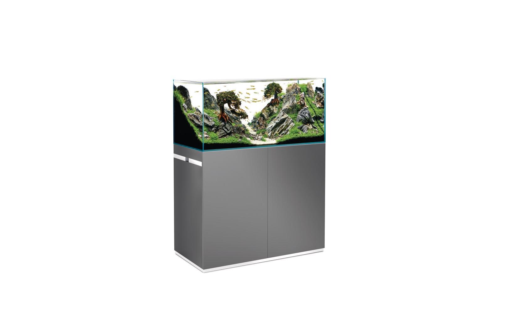 Aquarienkombination ScaperLine 100, Grau, 250 l<br>ScaperLine Aquarien aus Optiwhite-Glas mit Unterschrank
