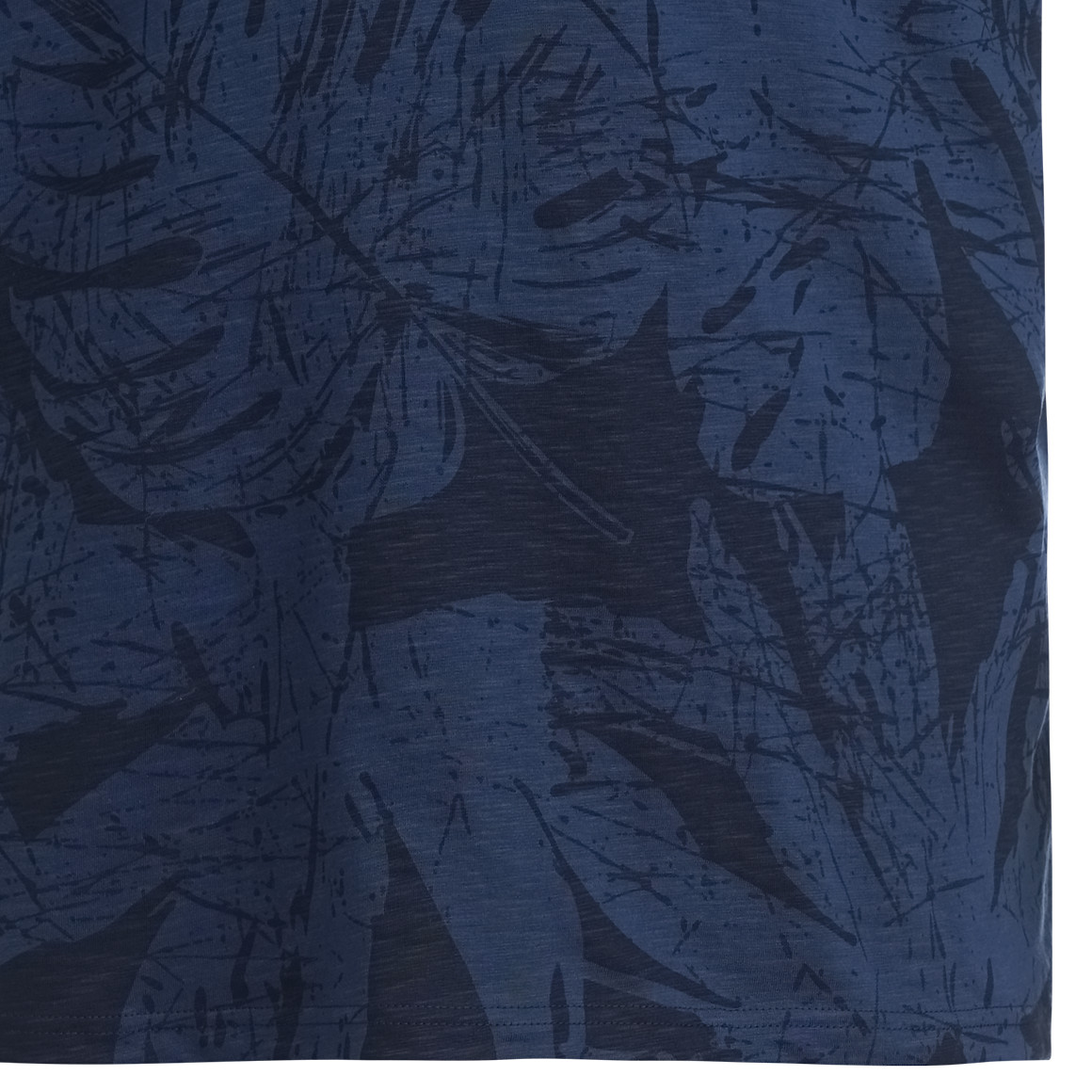 VanVaan Herren T-Shirt mit Allover-Muster dunkelblau