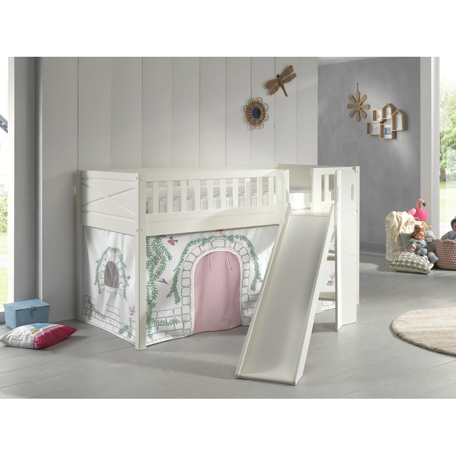 VIPACK Spielbett SCOTT 90 x 200 cm Birdy weiß