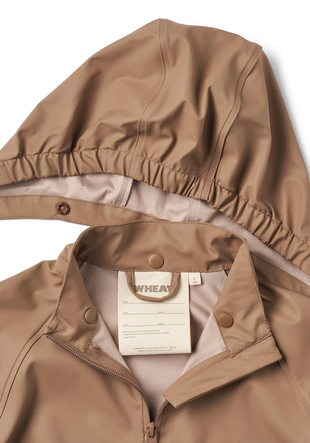 WHEAT Regenjacke »Rainwear Charlie« Set, 2 Stk. tlg. mit Kapuze wasserdicht, mit Reflektoren und mit passender Latzhose