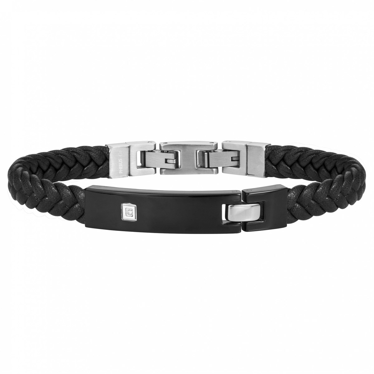 Bracelet souple Christiano en Acier 316L avec diamant blanc