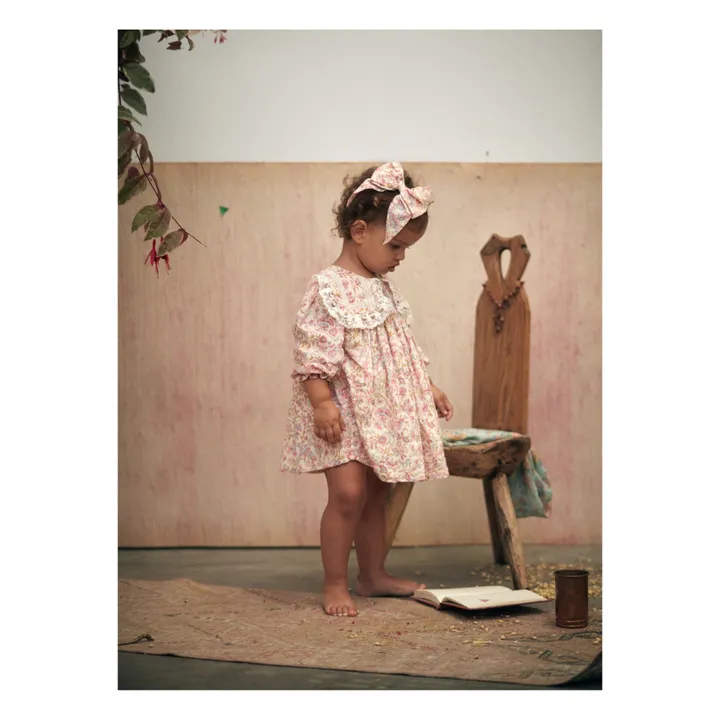Louise Misha Robe Coton Bio Fleurs Arinola | Ecru