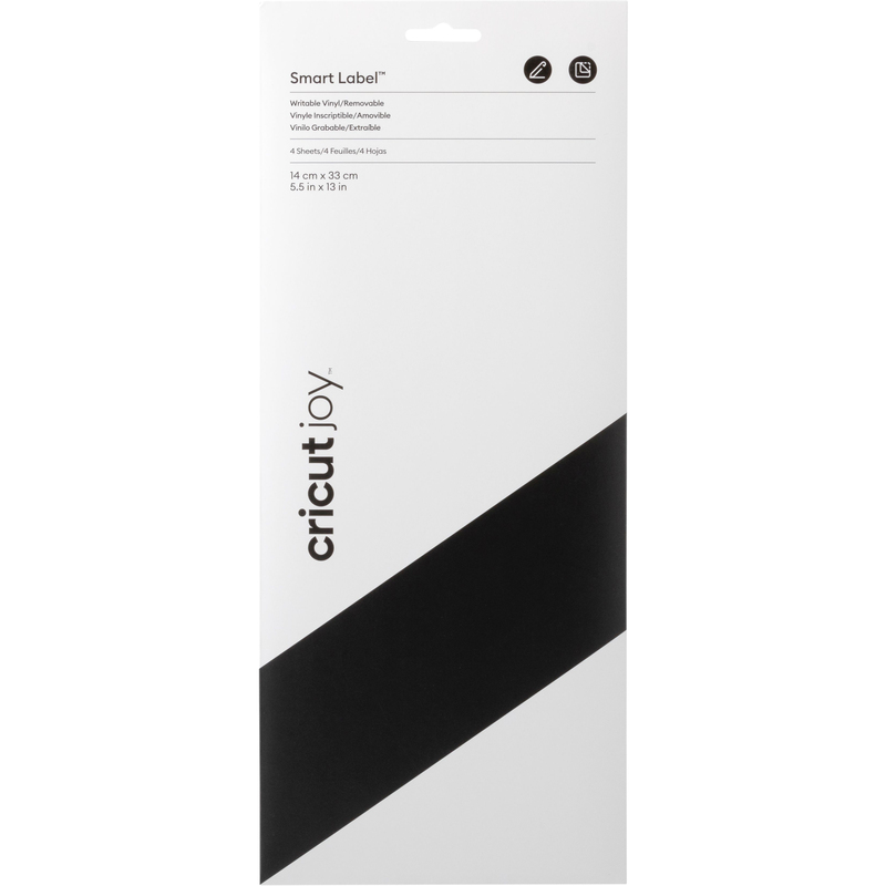 Cricut Vinylfolie Joy, beschreibbar, 4 Blatt à 14 x 33 cm, schwarz