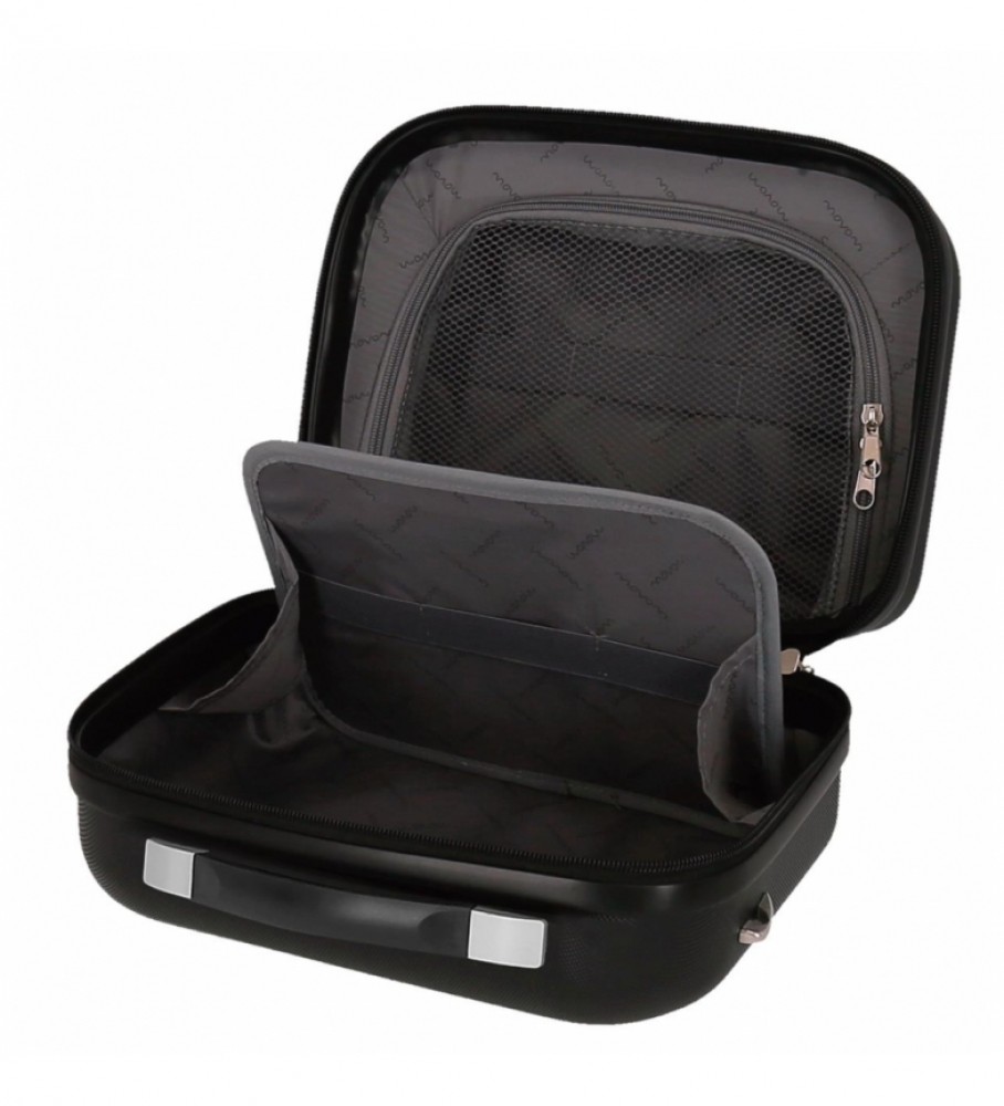 Nécessaire Movom Riga ABS, adaptável, preta - 29x21x15cm -