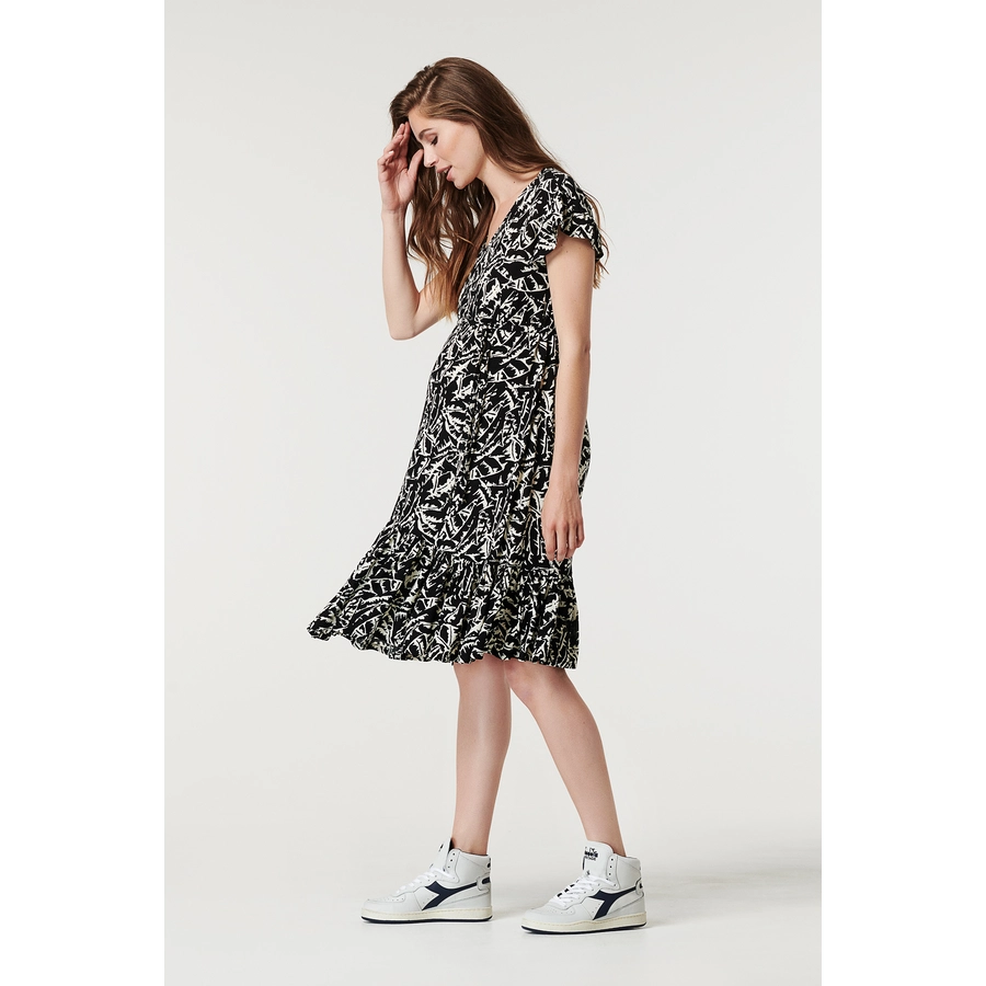 SUPERMOM Kleid Leaf Black