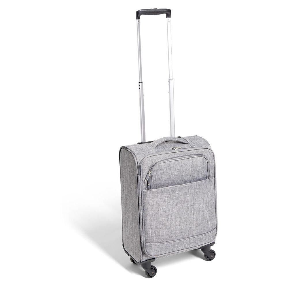 Valise cabine souple 30L polyester gris 35x21,5xH55cm