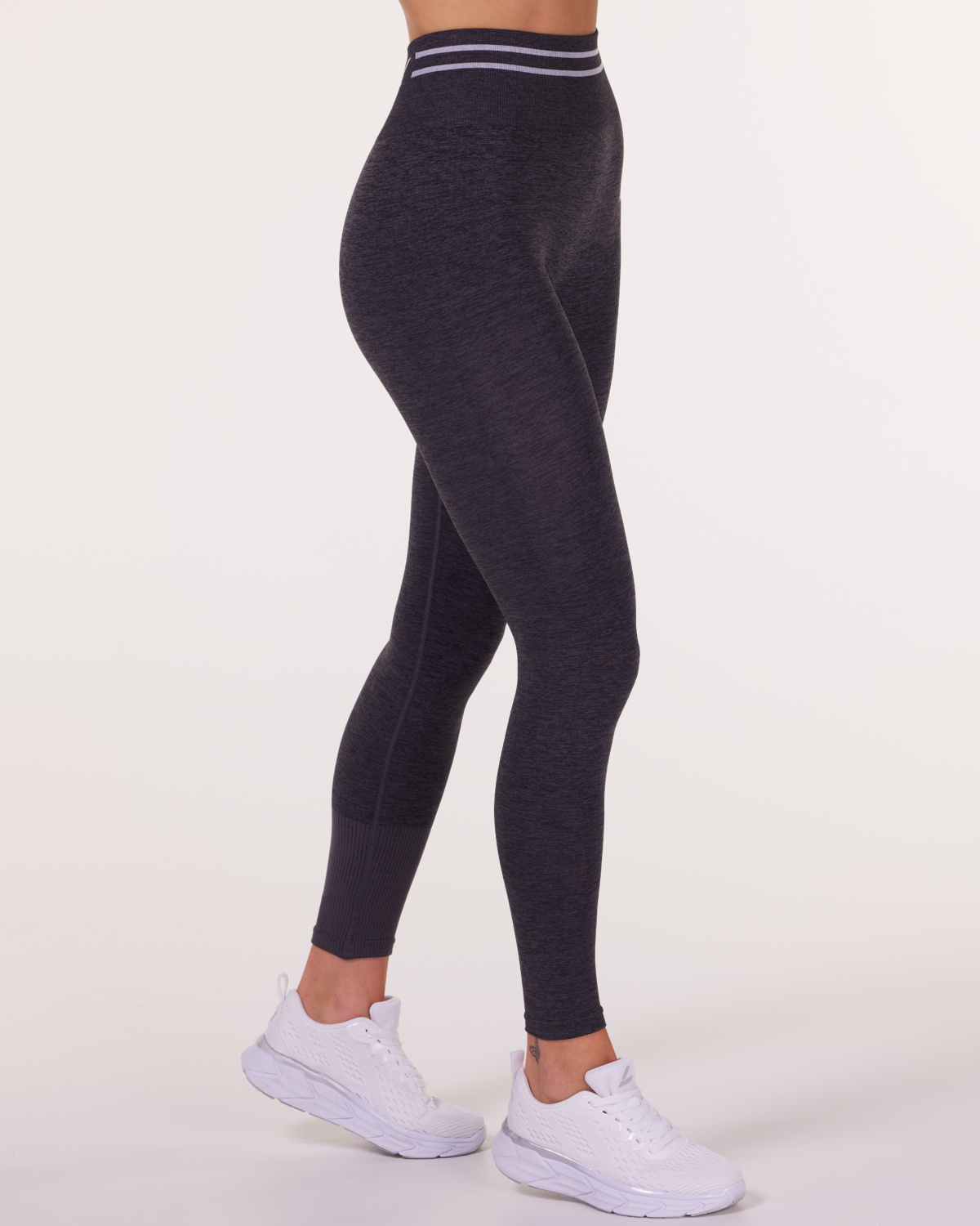 LEVITY Gravity Logo Seamless Tights Grey Iron Marl