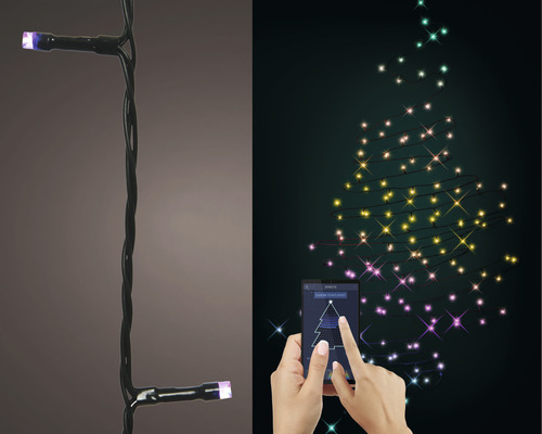 LED-lichtsnoer Lumineo 100 LED's RGB-lichtkleur incl. app-bediening