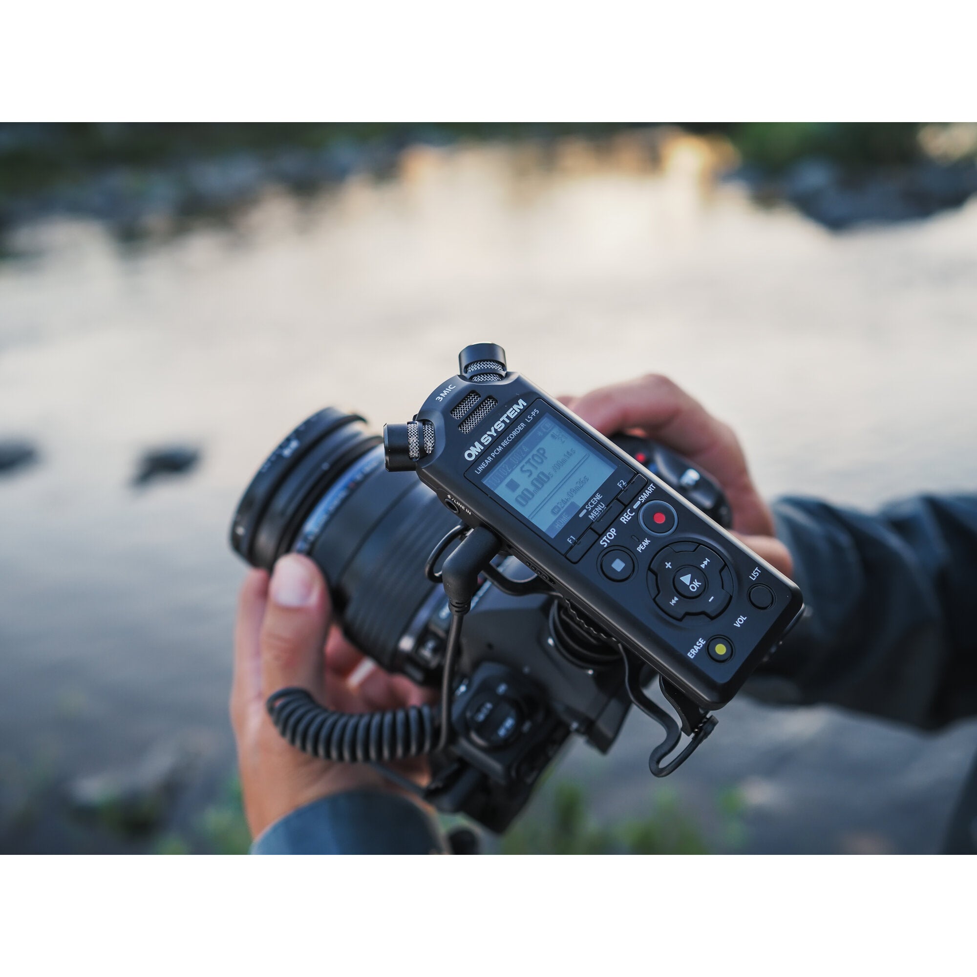 OM System LS-P5 digitale handheld audiorecorder