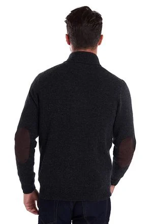 Barbour Trui Wol Patch Antraciet MKN0585-CH91 kopen