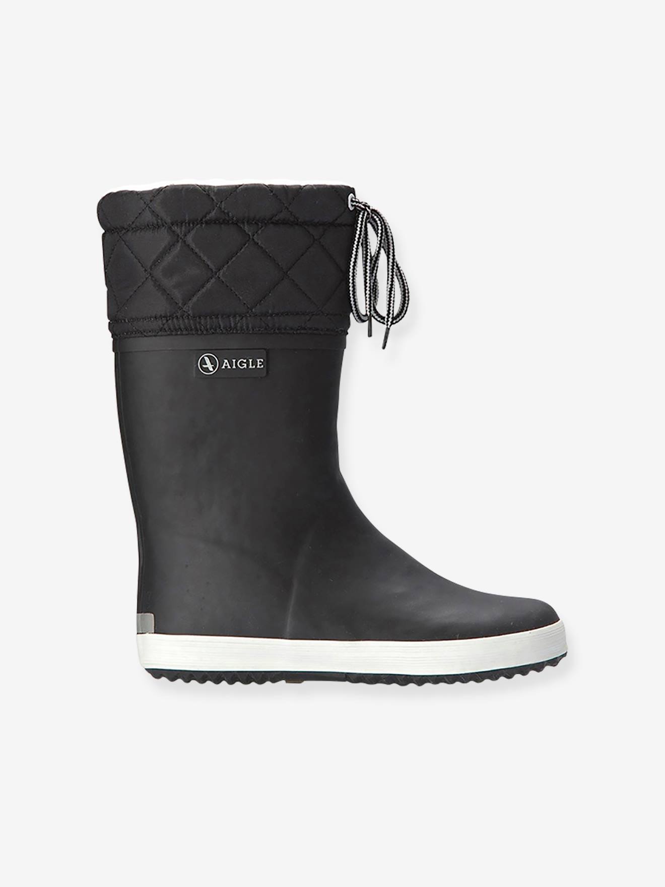 Botas de borracha Lolly Pop Giboulée AIGLE® pretas, tamanho médio, lisas
