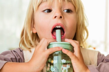 Kinderglas Mepal Mio 250 ml met rietje - Fairy Garden