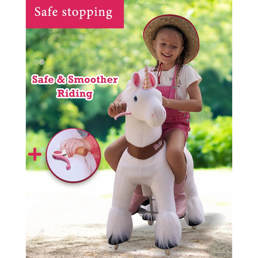 PonyCycle® Weißes Einhorn mit Bremse - groß