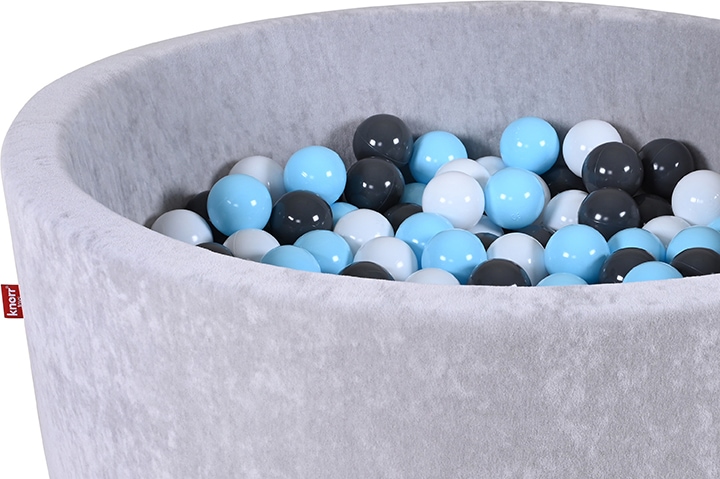 Knorrtoys® Bällebad »Soft, Grey« mit 300 Bällen  creme/Grey/lightBlue; Made in Europe