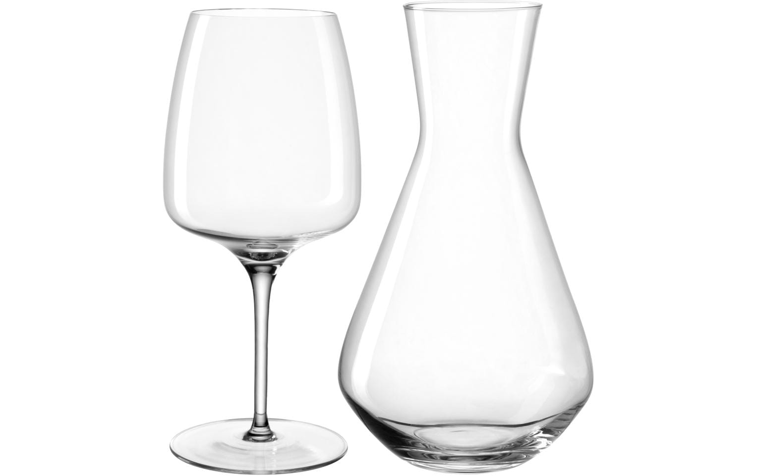 Karaffe Cesti 1.2 l, 3-teilig, Grau/TransparentKaraffe mit Gläsern für Wein
