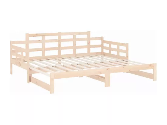 Lit coulissant sans matelas bois de pin solide