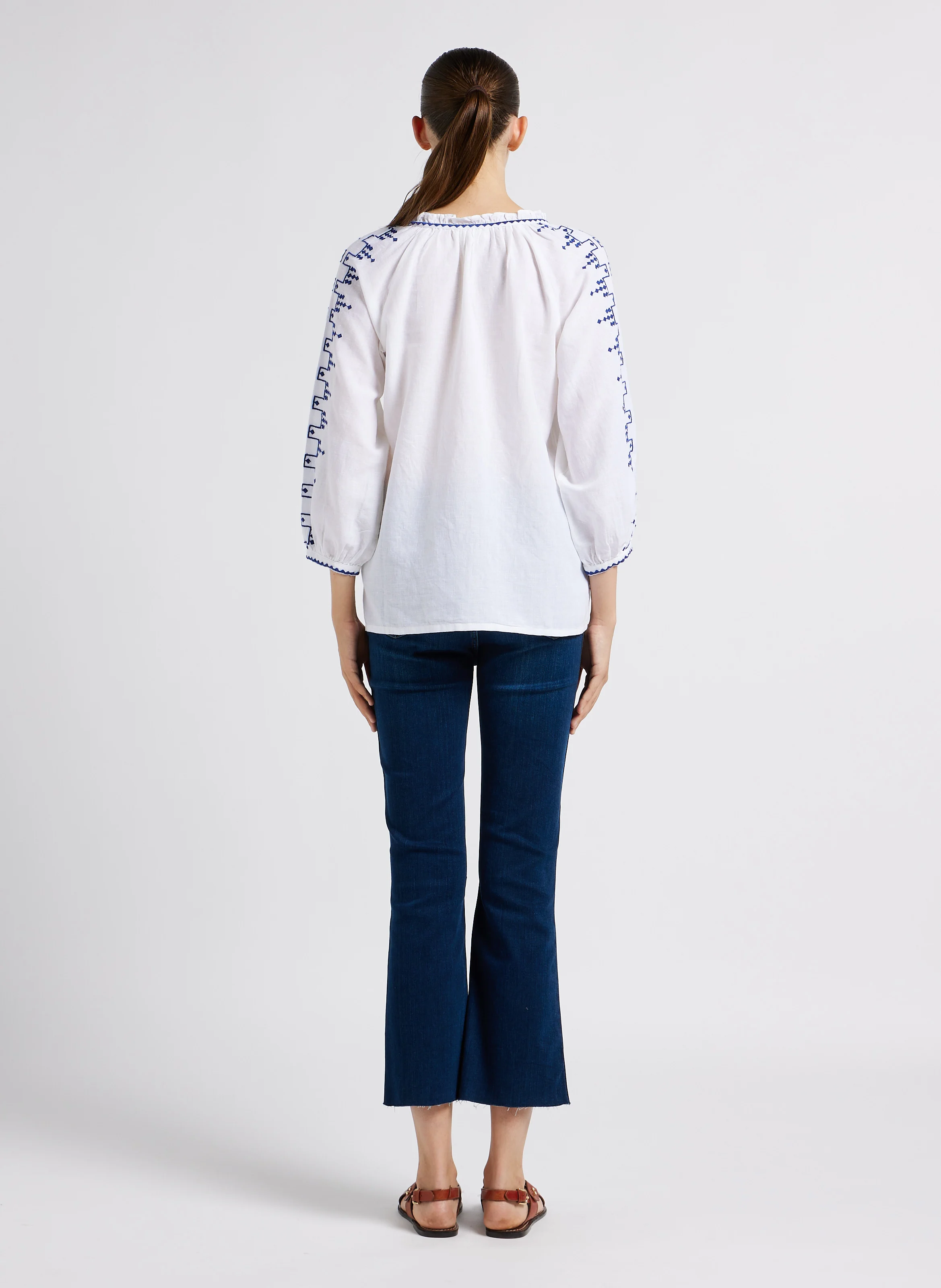 ILLUSION OPULENT - Jean droit en coton mélangé| Bleu
