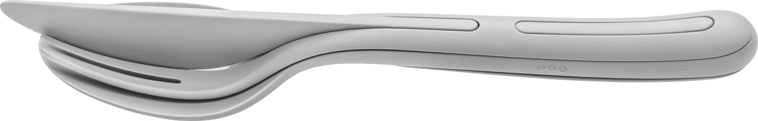 Koziol Klikk Besteck-Set 3-tlg. softgrey