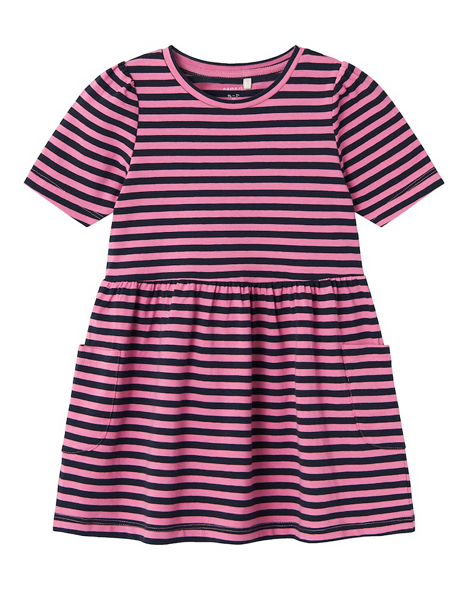 Kurzarmkleid NMFFIDA STRIPES in wild orchid