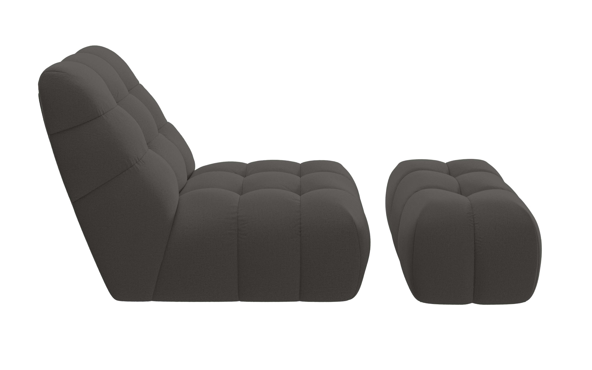 Home affaire XXL-Sessel »AURELIAN Loveseat XXL mit Hocker im Set, Lese-Sessel, Relaxsessel,« mit Wellenunterfederung, Struktur fein, Struktur grob, Velours