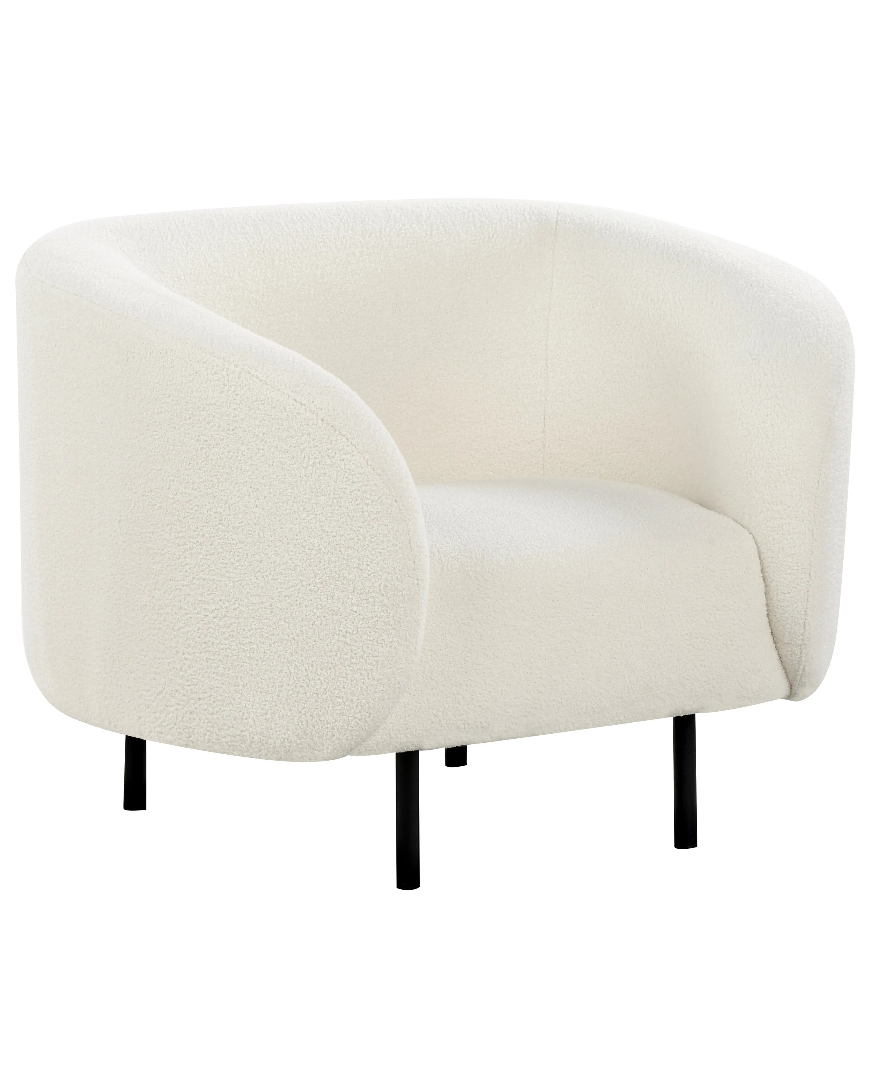Fauteuil LOEN Bouclé Wit