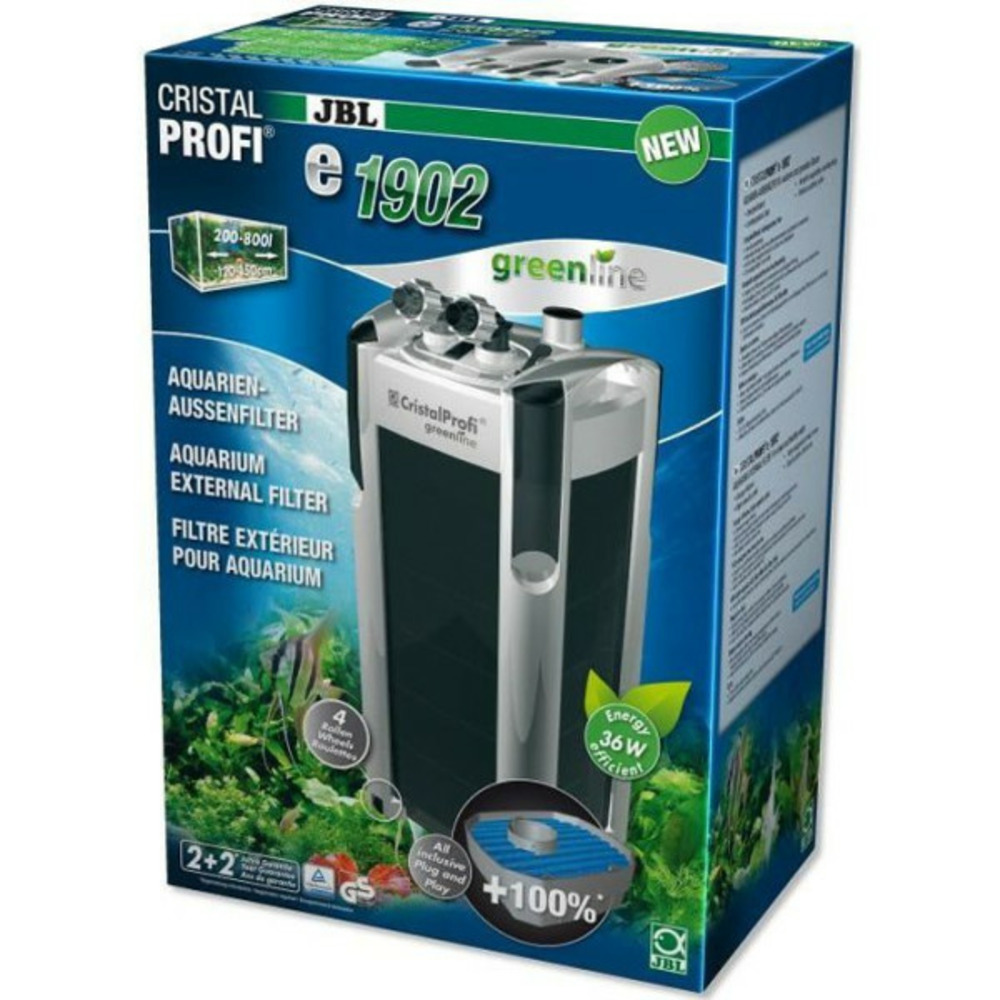 Filtre extérieur cristalprofi e1902 greenline pour aquarium de 200 a 800 l