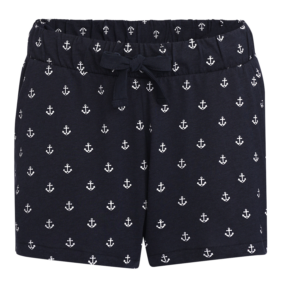 Gina Benotti Damen Schlafshorts im maritimen Look dunkelblau