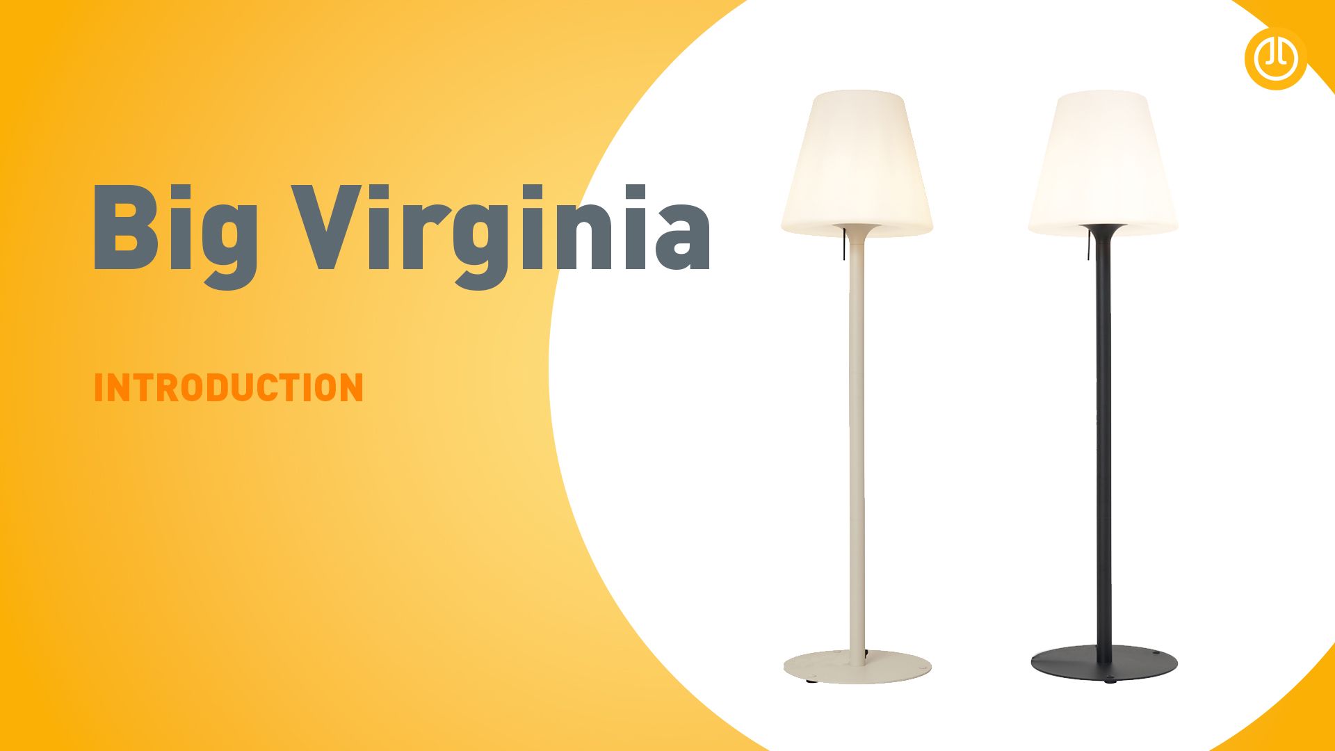 Moderne buiten vloerlamp beige met witte kap IP44 - Big Virginia