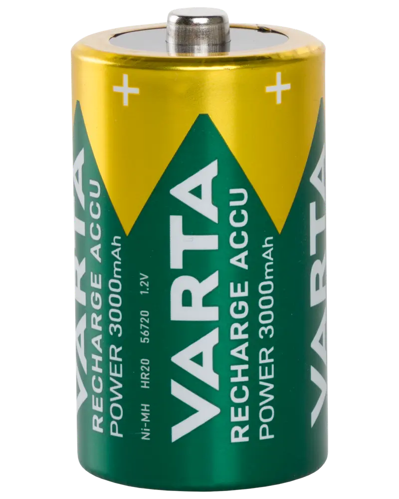 VARTA Genopladelig batteri - D 3000mAh 2-pak