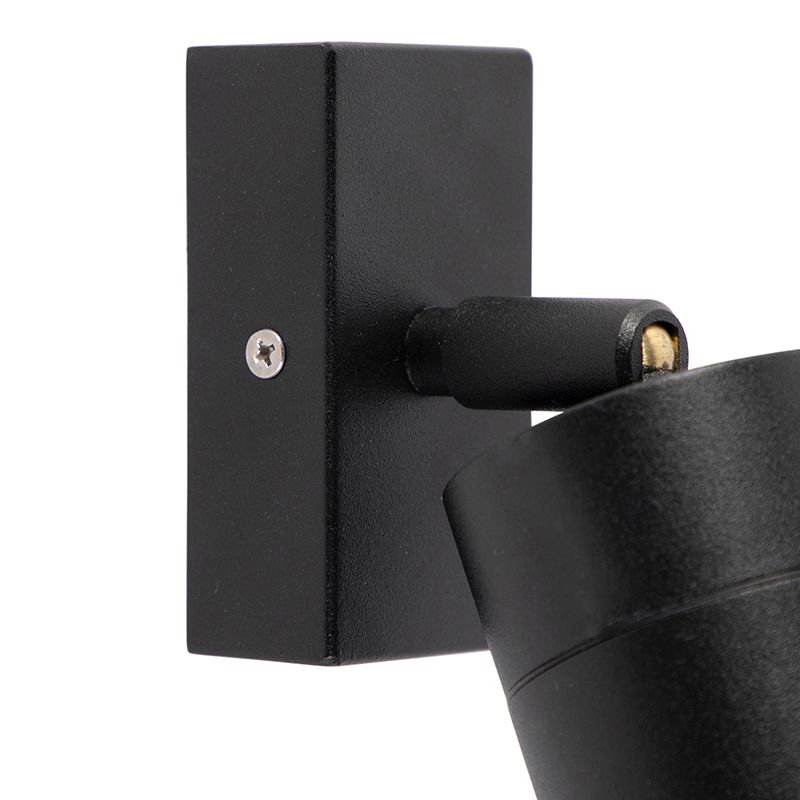 Buitenwandlamp zwart verstelbaar IP44 - Solo