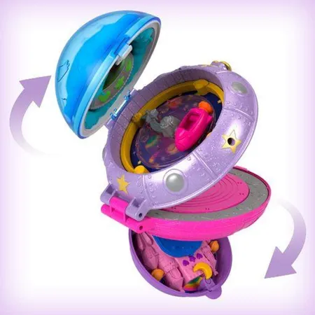 Mattel Polly Pocket Doppelspaß Prinzessinnen-Ufo Schatulle