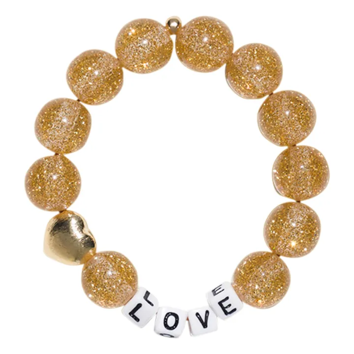 Bbuble Bracelet Maxi Paillettes Love | Doré