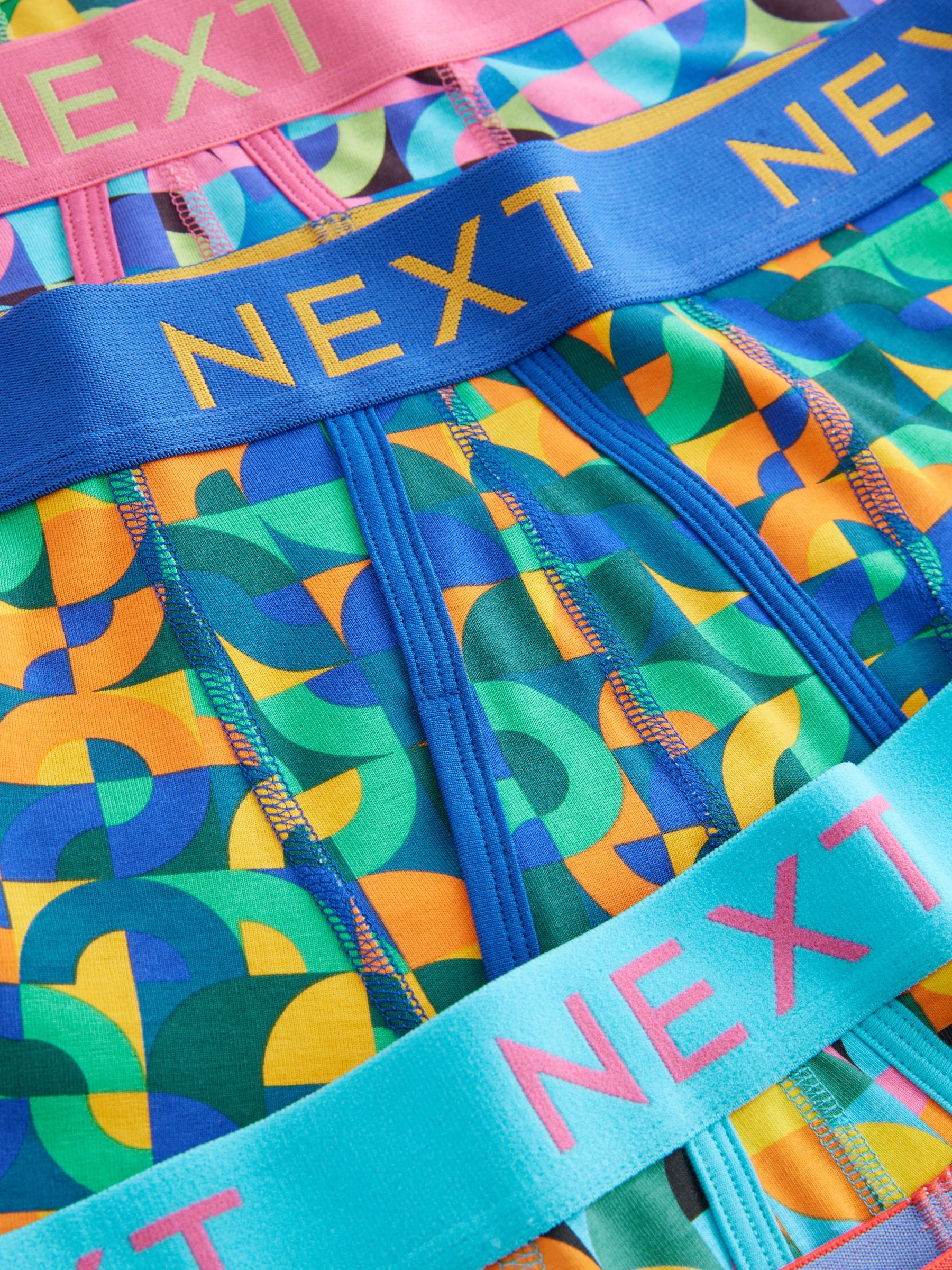 Vrolijk gekleurd geometrisch motief - 8 Boxershorts zonder plooi