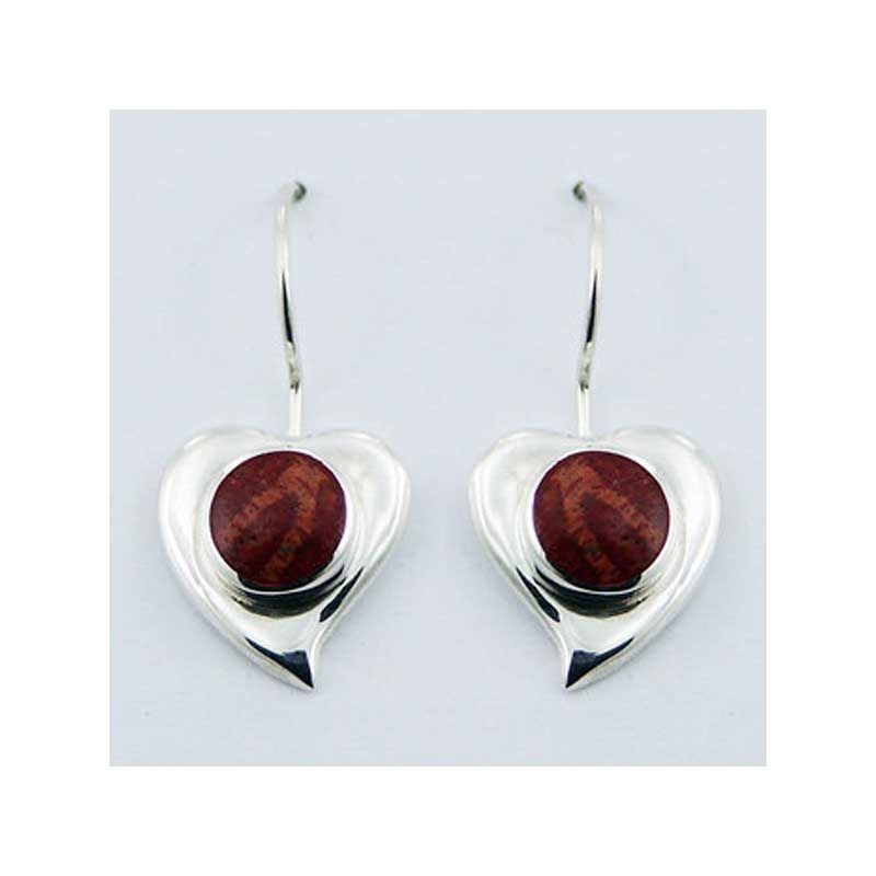 Boucles d'oreille coeur gorgone