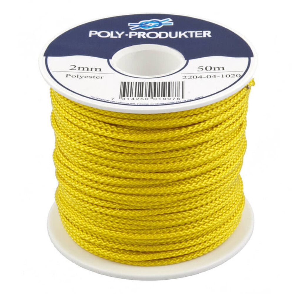 POLYESTERSILKELINE POLY-PRODUKTER Ø2MMX50M GUL