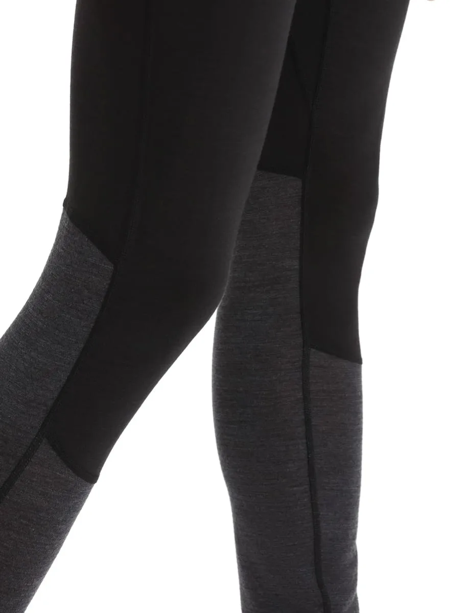 Icebreaker Men's 125 ZoneKnit™ Leggings Black/Jet Heather/CB