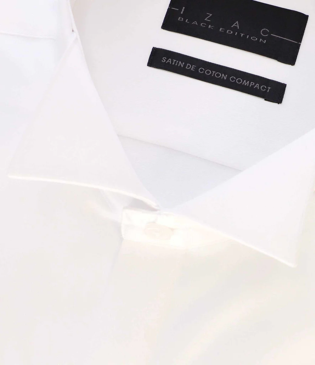 Chemise cérémonie en satin blanc METAPHOR