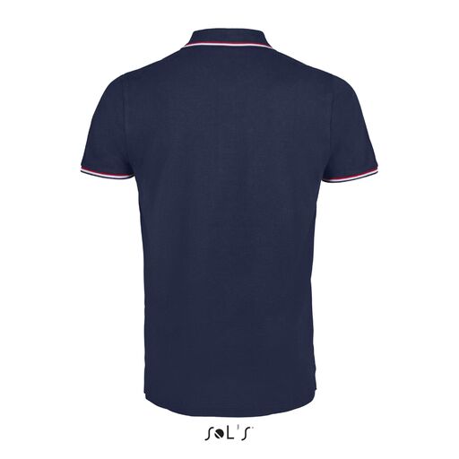Camisa polo masculina Prestige com listras contrastantes