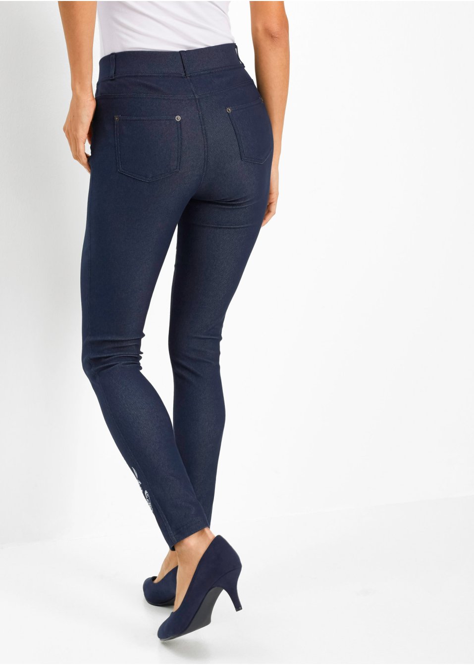 Jegging thermo avec imprimé floral et pierres brillantes