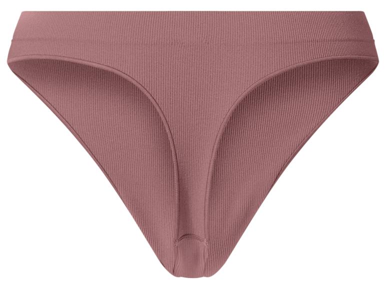 Set van 3 geribde dames strings