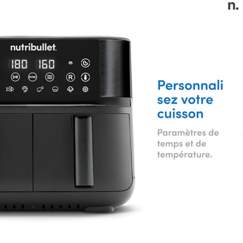 Friteuse sans huile Nutribullet NBA081B AIR FRYERDOUBLE BAC
