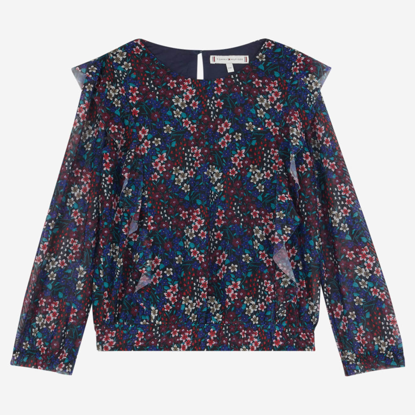 Tommy Hilfiger Blouse courte et fluide en Voile multicolore