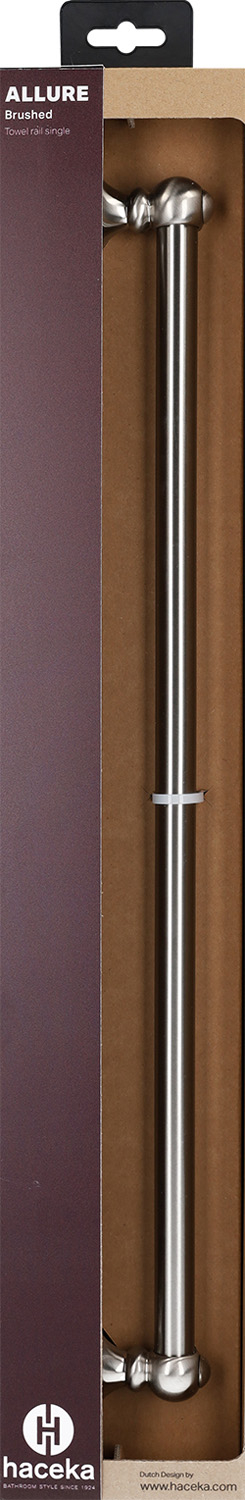 Haceka Allure enkele handdoekhouder 62cm RVS geborsteld
