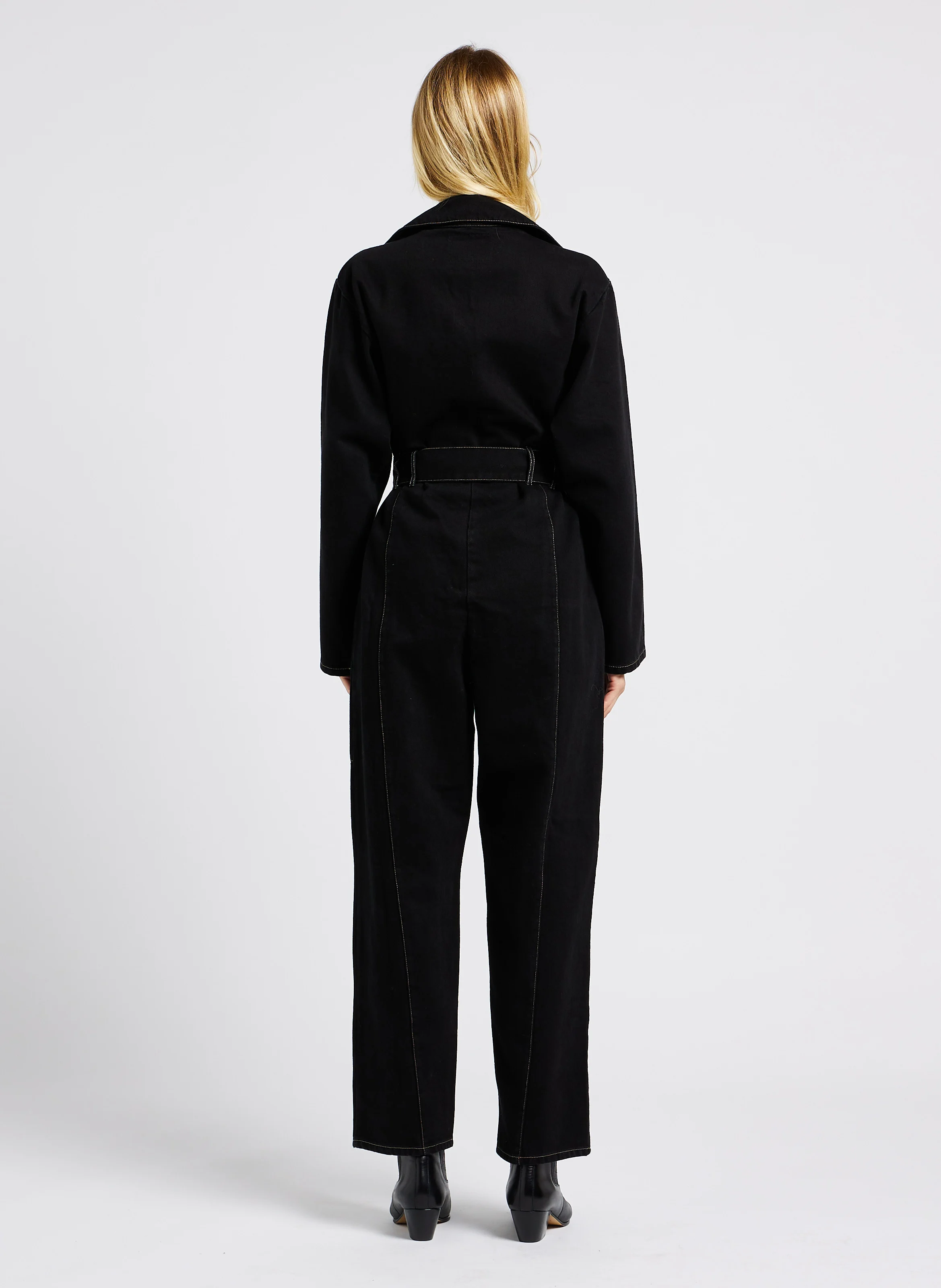 DOC - Combinaison col classique jean coton | Noir
