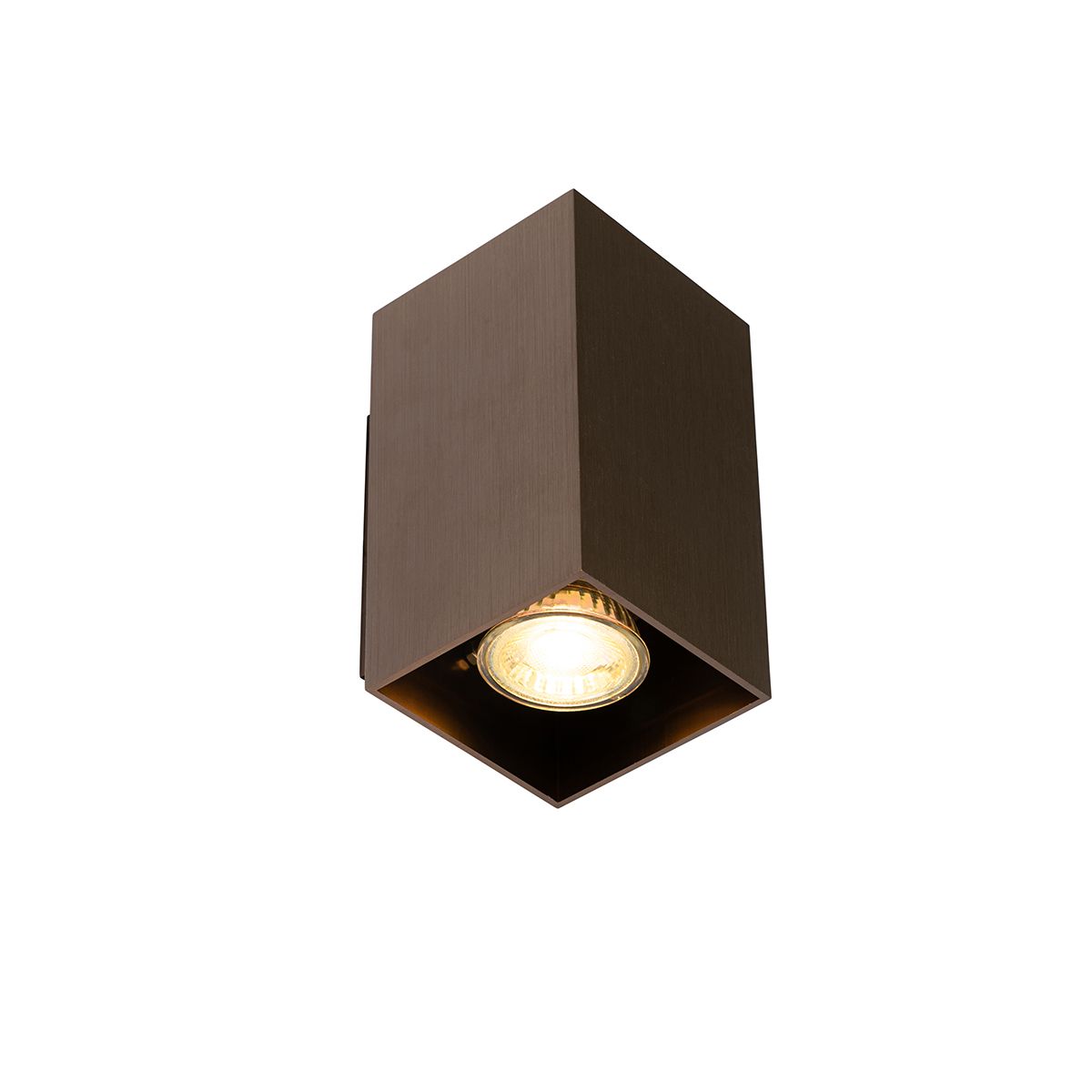 Moderne wandlamp donkerbrons vierkant 2-lichts - Sandy