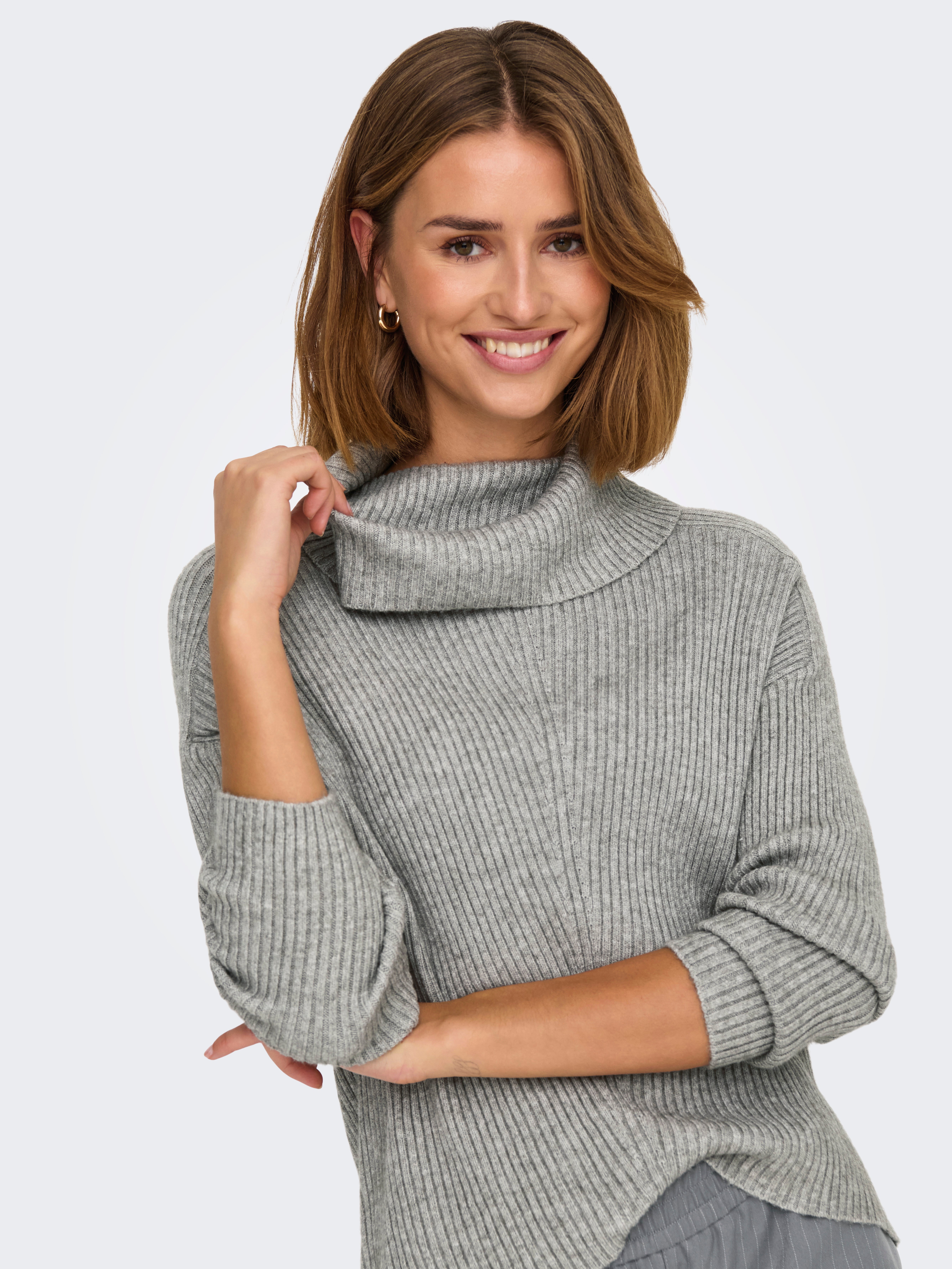 ONLKATIA Strickpullover Medium Grey Melange