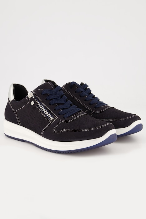 Ara Leder-Sneaker, Zipper, Wechselfußbett, Weite H