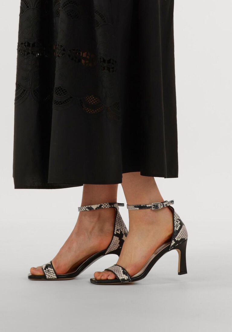 zwarte notre-v sandalen met hak 86605