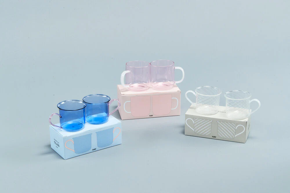 HAY  Borosilicate kop, blå - sæt af to